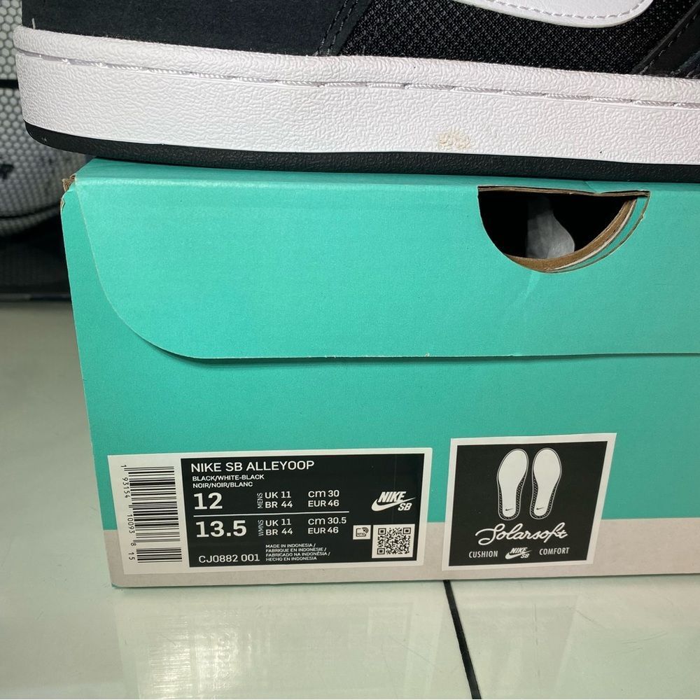 🆕 Nike Alleyoop SB 'Black White' - Mens 12 - Picture 2 of 10